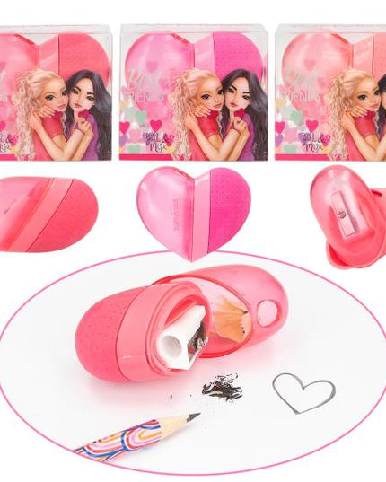 TOPModel 2in1 Heart Eraser And Sharpener BEST FRIENDS