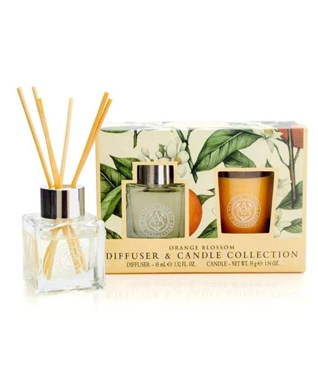 Orange Blossom Diffuser & Candle Collection Gift Set – 45ml Reed Diffuser + 55g Candle