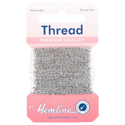 Glitter Thread: 10m: Silver