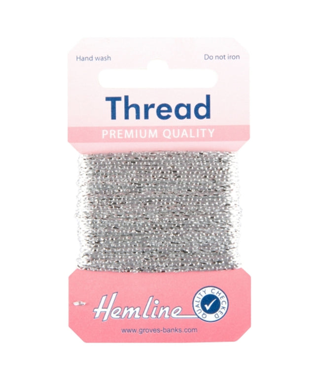 Glitter Thread: 10m: Silver