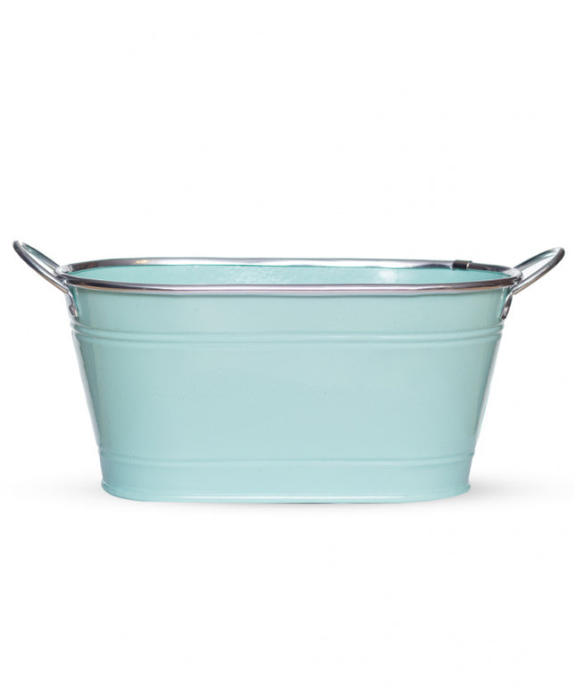 Pastel Oval Metal Party Tub with Handles – Drinks Cooler / Ice Bucket / Planter (4 Colours)