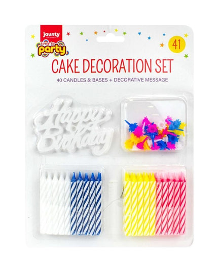 Time To Party Birthday Cake Decoration Set
