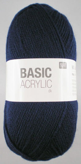 Rico Design Basic Acrylic DK Yarn Navy 010 – 100g