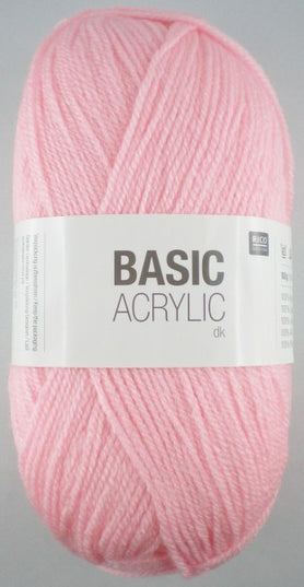 Rico Design Basic Acrylic DK Yarn Pink 004 – 100g