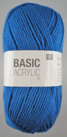 Rico Design Basic Acrylic DK Yarn Medium Blue 009 – 100g