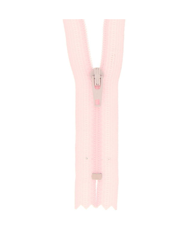 Nylon Dress & Skirt Zip: 10cm: Light Pink