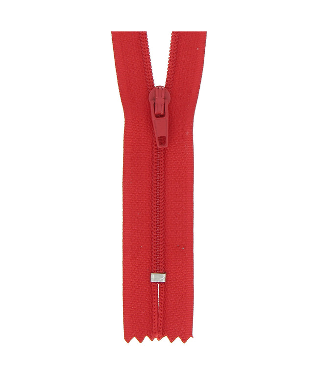 Nylon Dress & Skirt Zip: 10cm: Red
