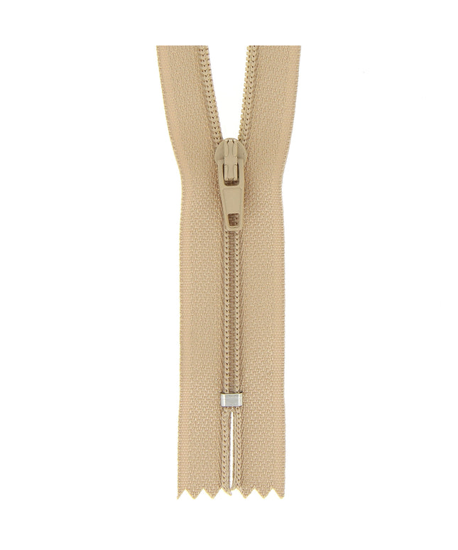Nylon Dress & Skirt Zip: 10cm: Fawn