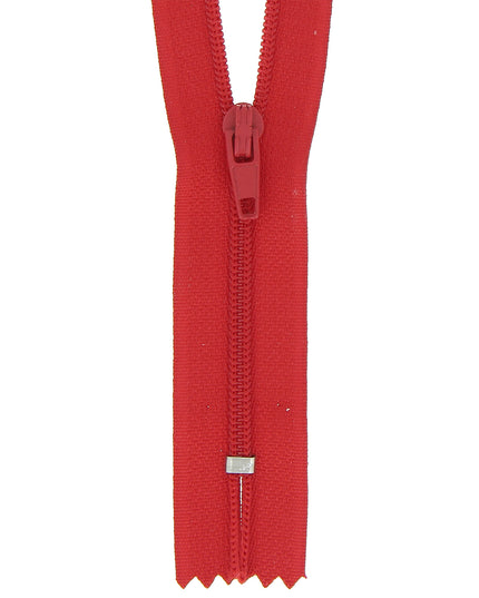 Nylon Dress & Skirt Zip: 30cm: Red