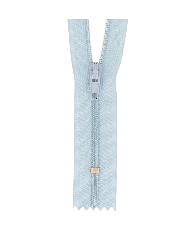 Nylon Dress & Skirt Zip: 20cm: Light Blue