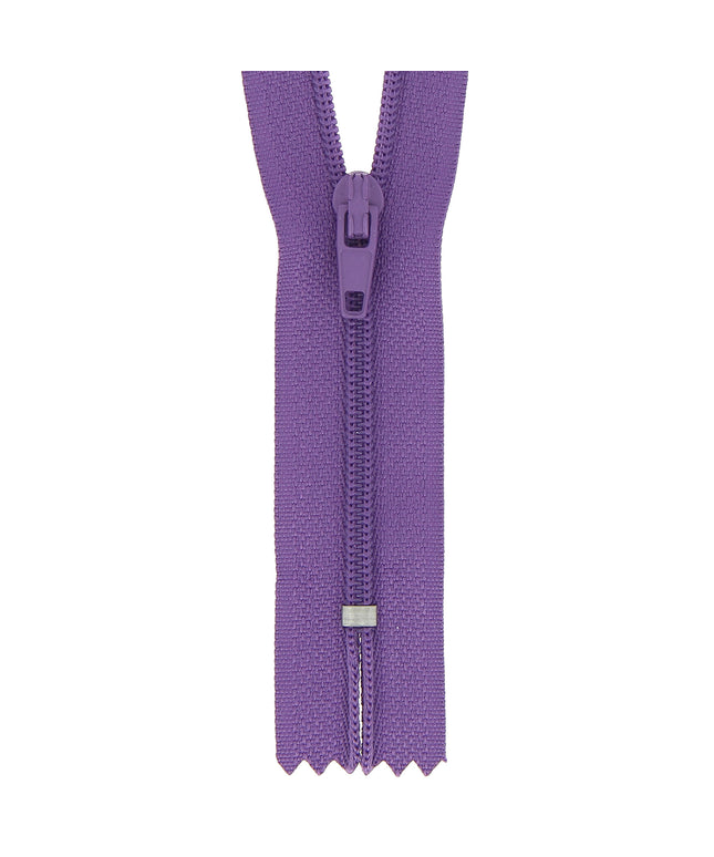Nylon Dress & Skirt Zip: 18cm: Mauve
