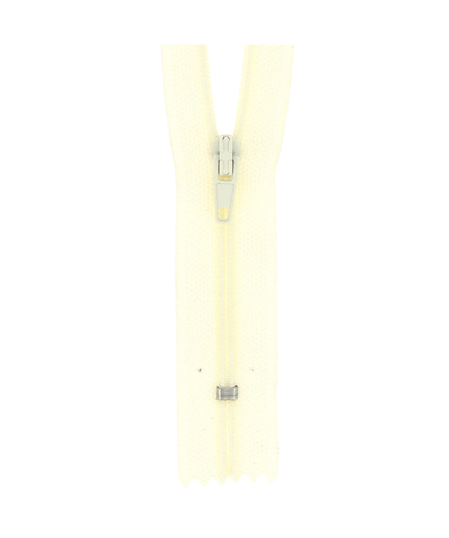 Nylon Dress & Skirt Zip: 50cm: White