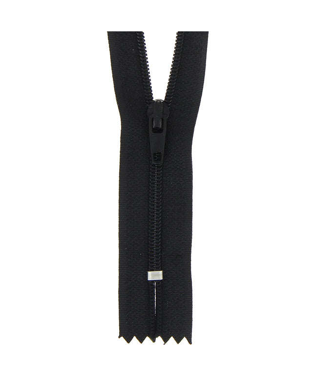 Nylon Dress & Skirt Zip: 18cm: Black