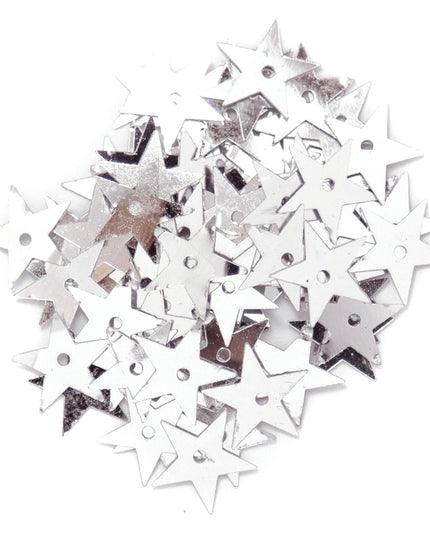 Sequins: Stars: 10mm: Silver