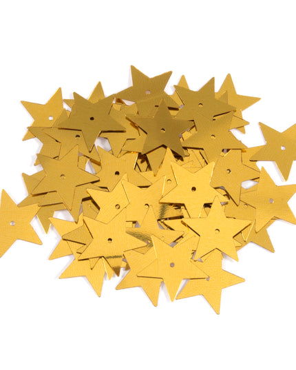 Sequins: Stars: 20mm: Gold