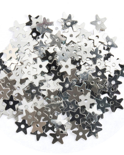 Sequins: Stars: 5mm: Silver