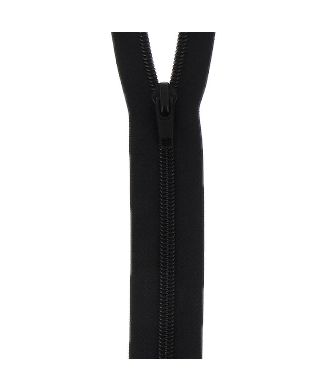 Nylon Open End Zip: 65cm: Black