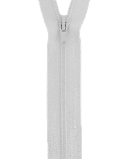 Nylon Open End Zip: 55cm: White