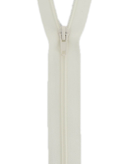 Nylon Open End Zip: 65cm: Cream