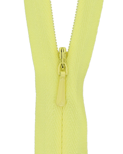 Concealed Zip Closed End: 60cm: Lemon