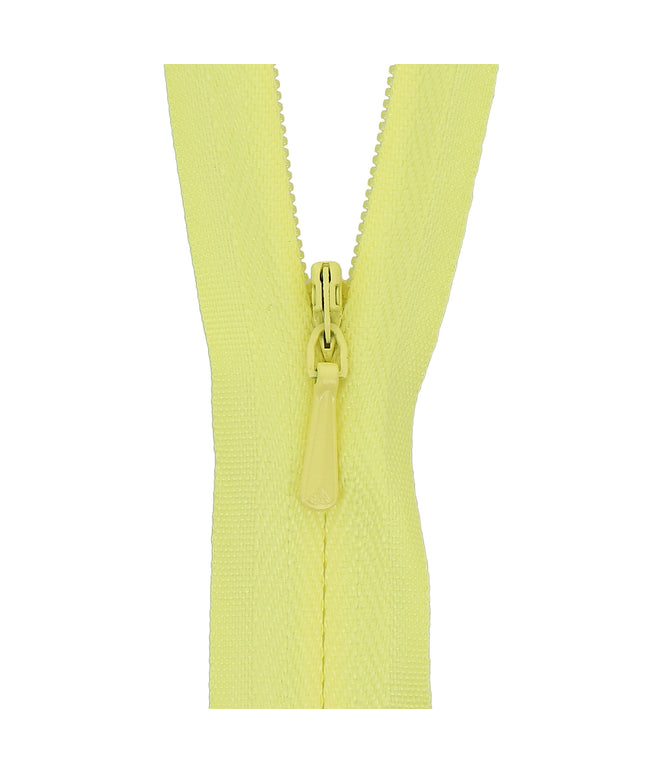 Concealed Zip Closed End: 60cm: Lemon