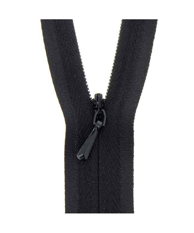 Concealed Zip Closed End: 25cm: Black