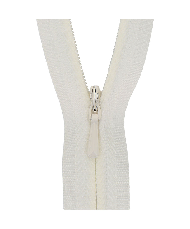Concealed Zip Closed End: 60cm: Cream