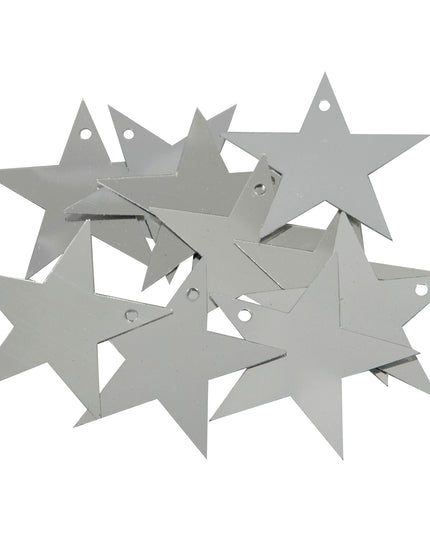 Sequins: Stars: 28mm: Silver