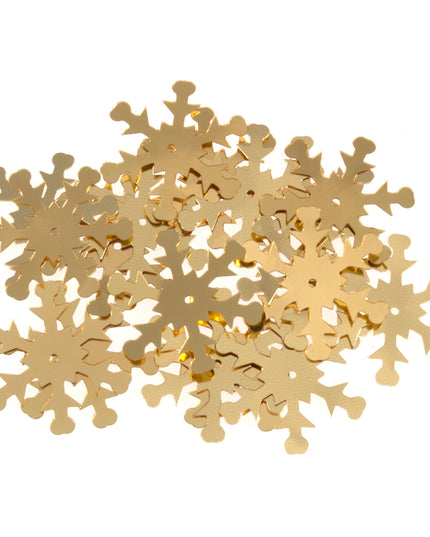 Sequins: Snowflake: 24mm: Gold