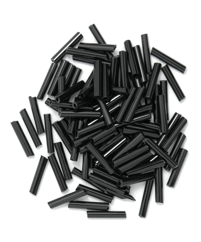 Beads: Bugle: Long: Black