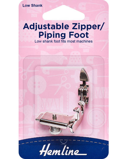 Zipper Foot: Adjustable