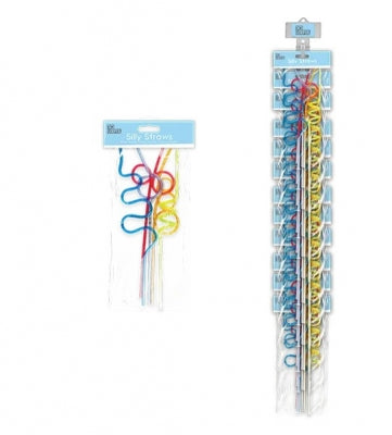 Silly Straws 5pk With Clip Strip