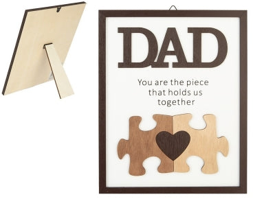 Best Dad Ever Missing Piece Jigsaw In Frame 20cm X 25cm