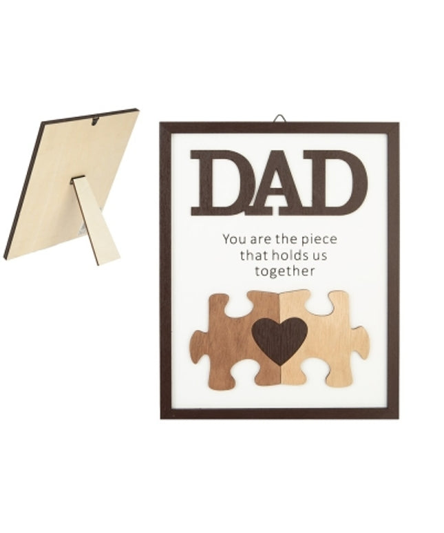 Best Dad Ever Missing Piece Jigsaw In Frame 20cm X 25cm