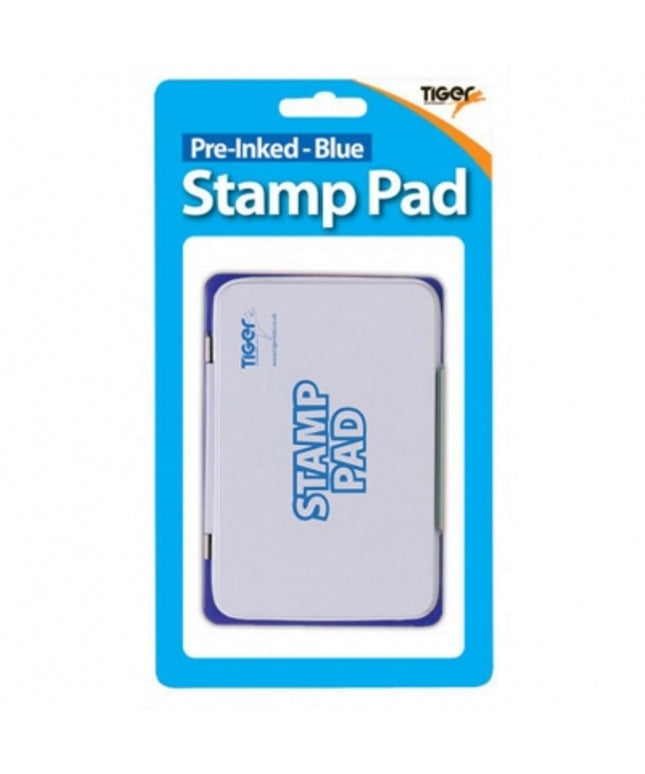 Tiger Pre-Inked Blue Stamp Pad