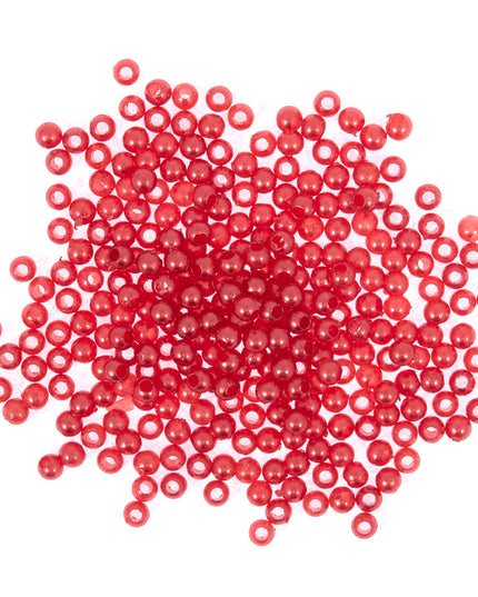 Beads: Pearls: 3mm: Red