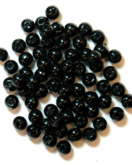 Beads: Pearl: 4mm: Black