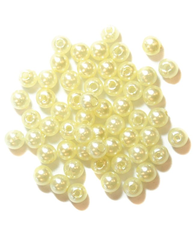 Beads: Pearl: 4mm: Cream: Pack of 86 Pieces