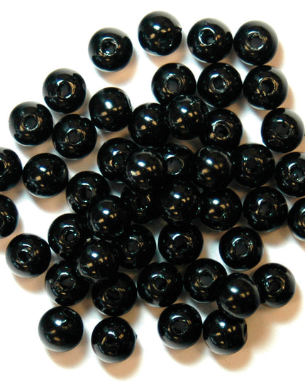 Beads: Pearl: 5mm: Black: 40 Pieces