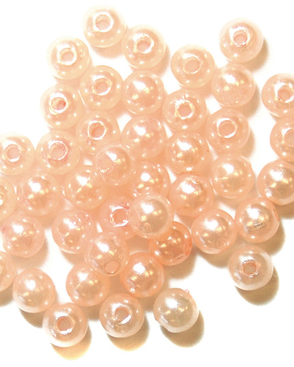 Beads: Pearl: 5mm: Pink: 40 Pieces