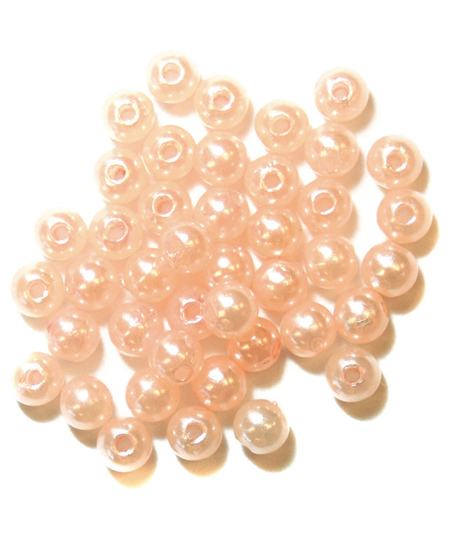Beads: Pearl: 5mm: Pink: 40 Pieces
