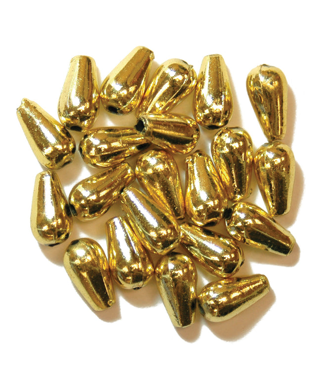 Beads: Pearl: Drops: 6 x 9mm: Gold