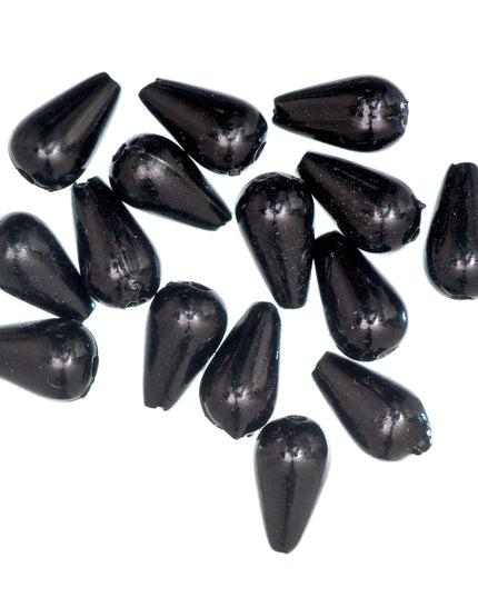 Beads: Pearl: Drops: 6 x 9mm: Black