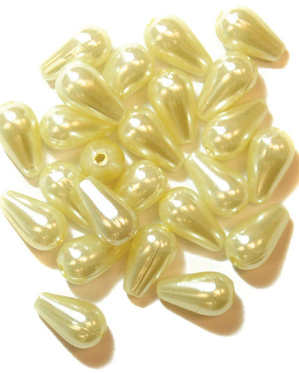 Beads: Pearl: Oval: 6 x 9mm: Cream
