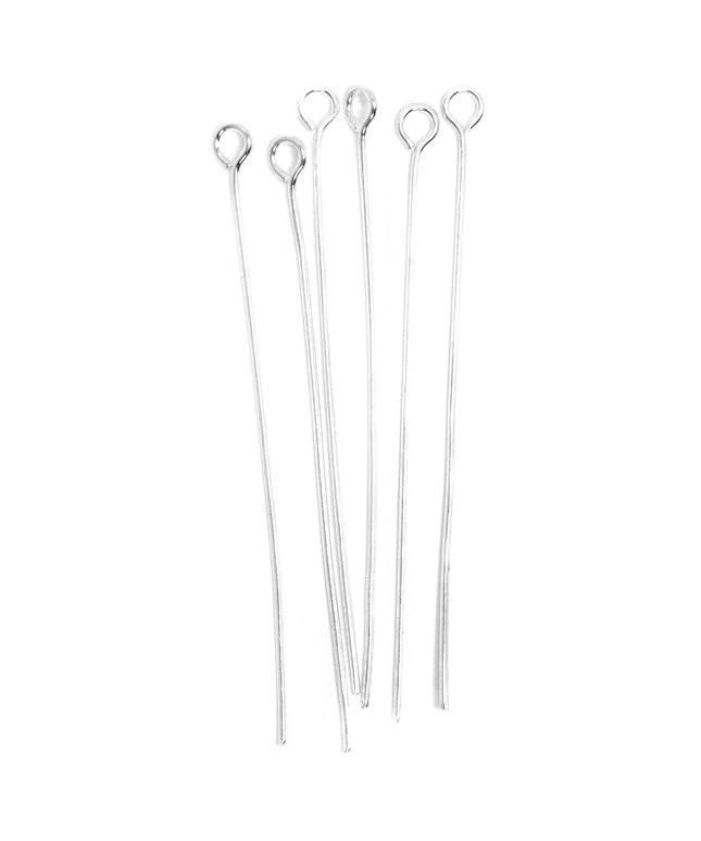Eye Pins: Silver: 50mm