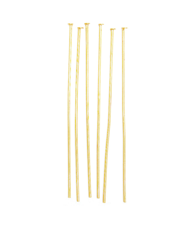 Head Pins: Gilt: 50mm