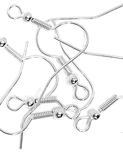 Long Ball Ear Wire: Silver