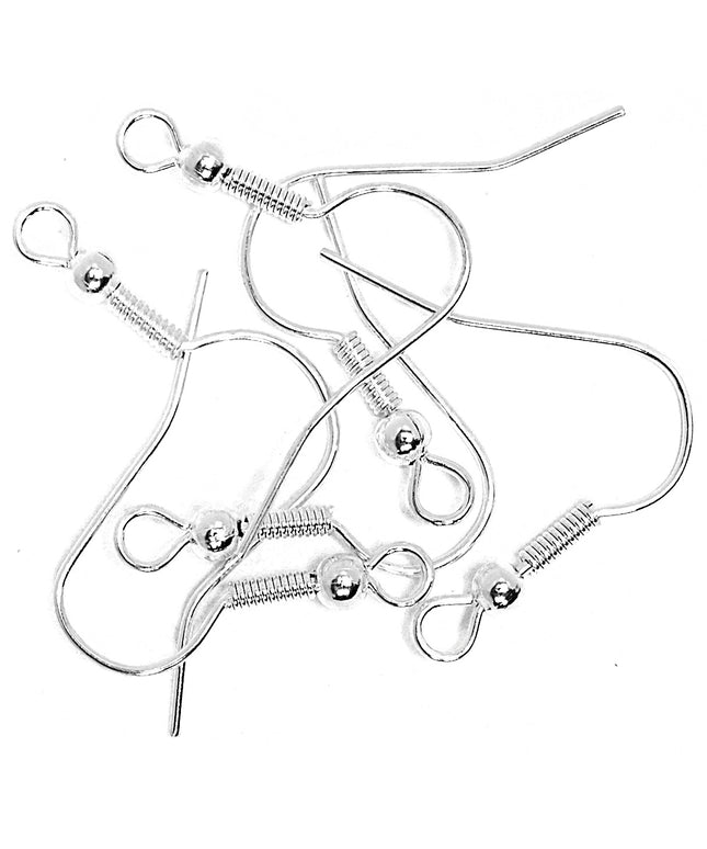 Long Ball Ear Wire: Silver
