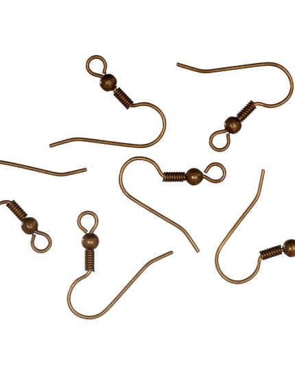Long Ball Ear Wire: Antique