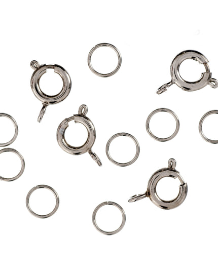 Bolt Rings with Split Ring: Silver